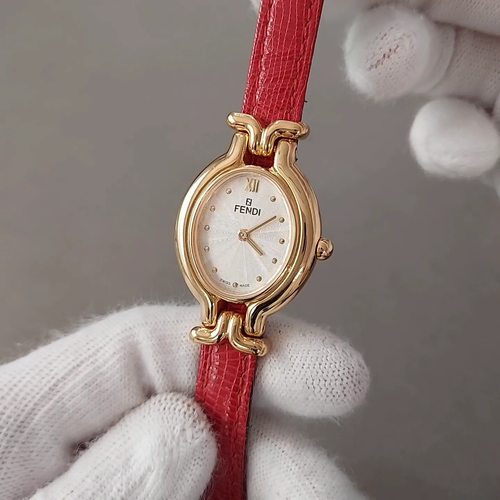 ▶️【N MINT/Box】 FENDI Chameleon 640L Change Belt 5 Colors Qz Womens Watch JAPAN - Video 1 of 1