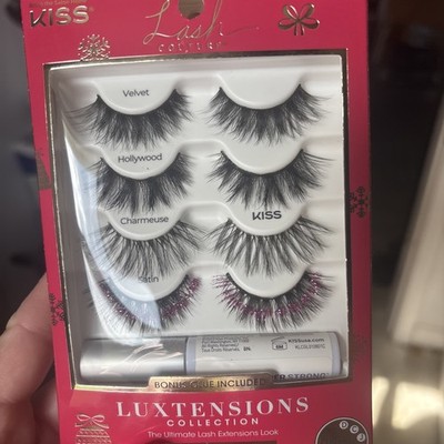 Kiss Lash Couture Luxtensions Collection 4 Pairs Eyelashes & Glue 91238 KLLM07YX