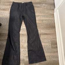 Vibrant MIU Jeans Juniors 15 Vintage Black Flare Denim jeans shiny liquid look✨