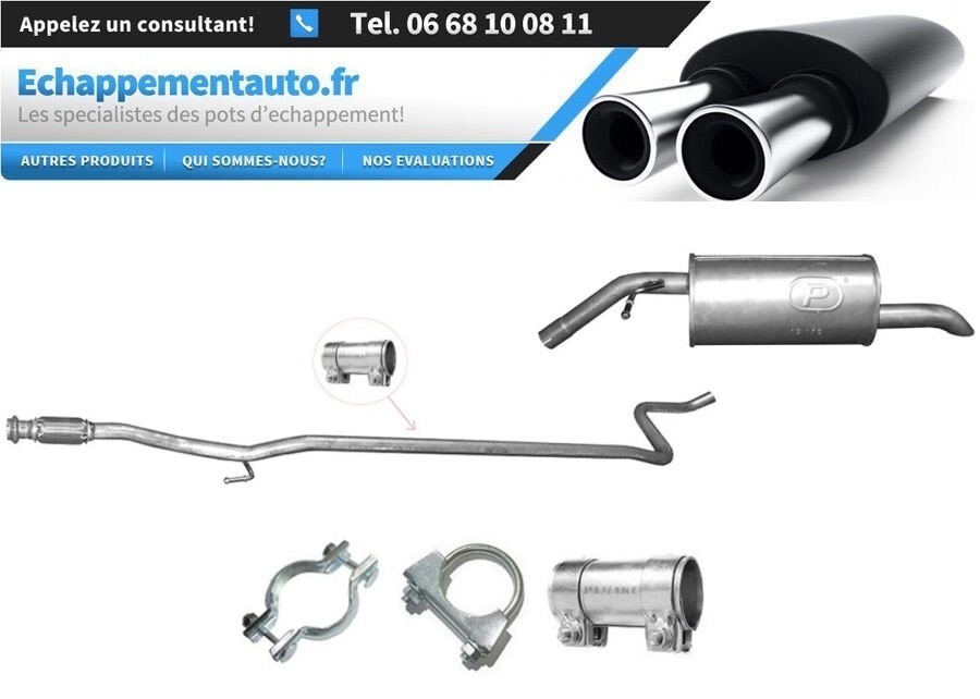 Anti-bruit échappement Peugeot 207 1.6 HDi résout fuite gaz 1726XQ 1726ZR
