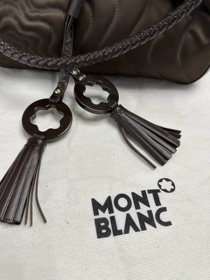 Mont Blanc Women's Bag Brown Color, Double Handle and Inside Pocket and Strap - Image 2 of 4