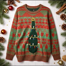 Tipsy Elves Beer Opener Tree Ugly Christmas Sweater Tacky Holiday Festivus XXL