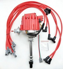 Chevy Camaro Firebird Sbc 350 327 Tach Drive Hei Distributor Red 8.5mm Wires