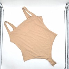 SKIMS Fits Everybody Bodysuit XL Clay Square Neck Thong Shapewear