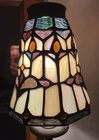 Lot of 4 Spectrum Vintage Stained Glass Shade Tiffany Style Globe Swag Sconce