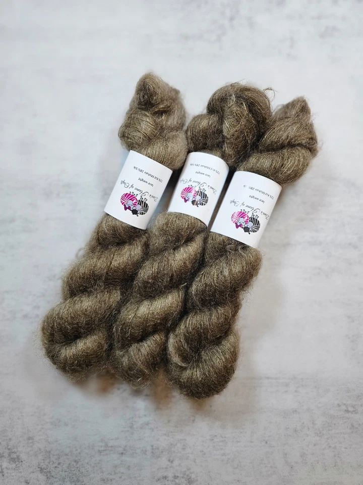 Kid Mohair Seide Garn, Spitzengewicht, 50g, SWAMP - Bild 3 von 4