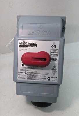 Leviton 420MI5W Mechanical Interlock Power Switch 20A 3PH 600V IP67