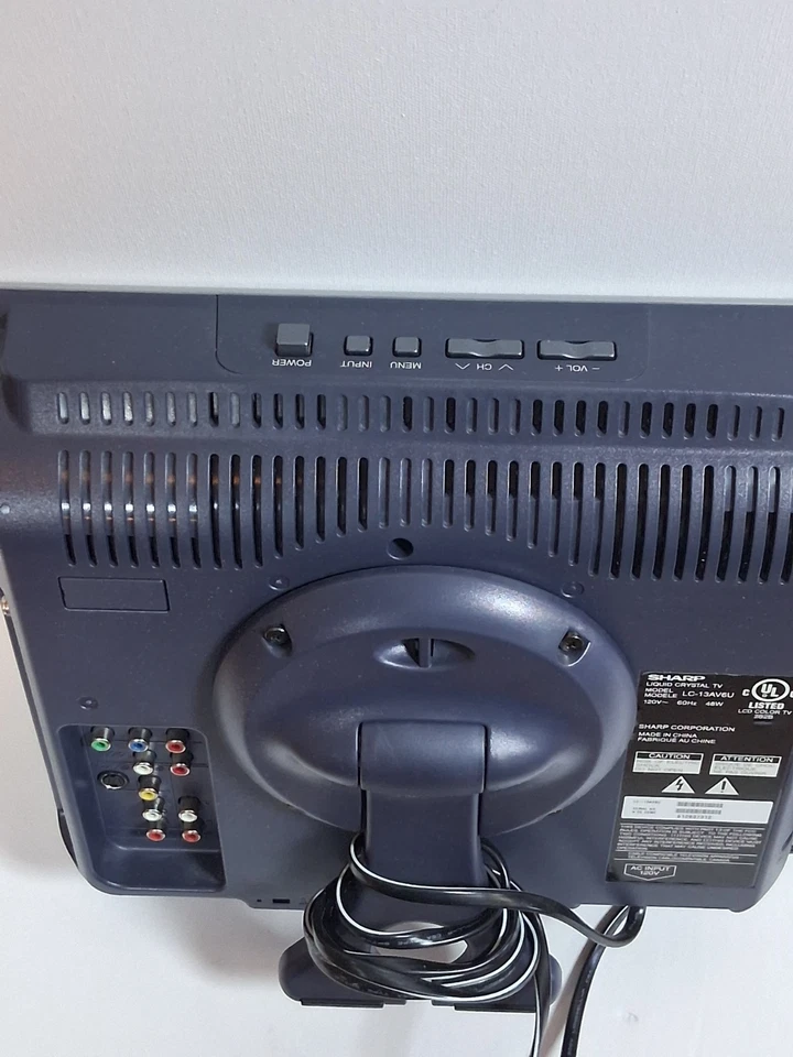 Original Box Sharp Liquid Crystal TV Display LC-13AV4U Retro Gaming - Tested - Image 3 of 4