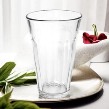 Vintage Duralex France PICARDIE CLEAR Multisided Panels 12 OZ Iced Tea Glass EUC