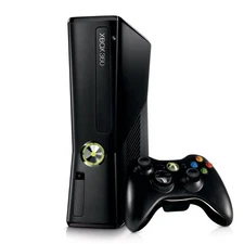 Microsoft Xbox 360 S 4GB Console - Black (1439) with power & original controller