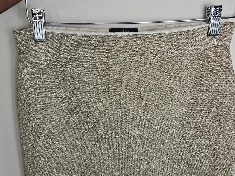 J. Crew Gold Lurex Stretch Pencil Skirt Size S SHIMMERS - Image 3 of 4