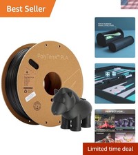 Matte PLA Filament Charcoal Black 1.75mm 1kg 3D Printing Filament, PolyTerra ...