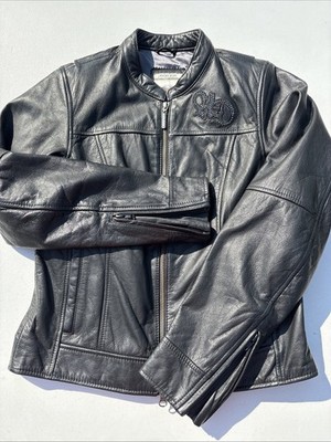 Harley Davidson Women Rhinestone Angel Wings BLING Leather Jacket