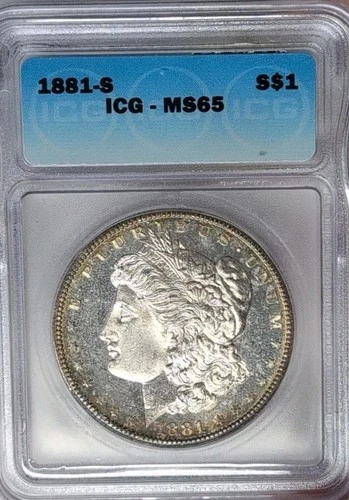 1880-S Morgan Silver Dollar ICG MS65 Gorgeous Proof Like Gem Original