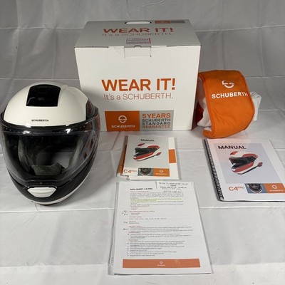 Schuberth C4 Pro White Modular Flip Up Motorcycle Helmet Size XXXL 65 LIGHT USE