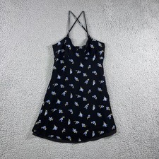 Forever 21 Floral Print Slip Dress Women Small Spaghetti Strap Mini Y2K
