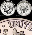 1963 DDR FS-801 Roosevelt Dime GEM Proof Uncirculated Silver DOUBLED DIE REVERSE