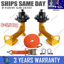 AU 2Pack 6 Lug Shipping Container Wheel With Hub 6x5.5 For 20ft & 40ft container