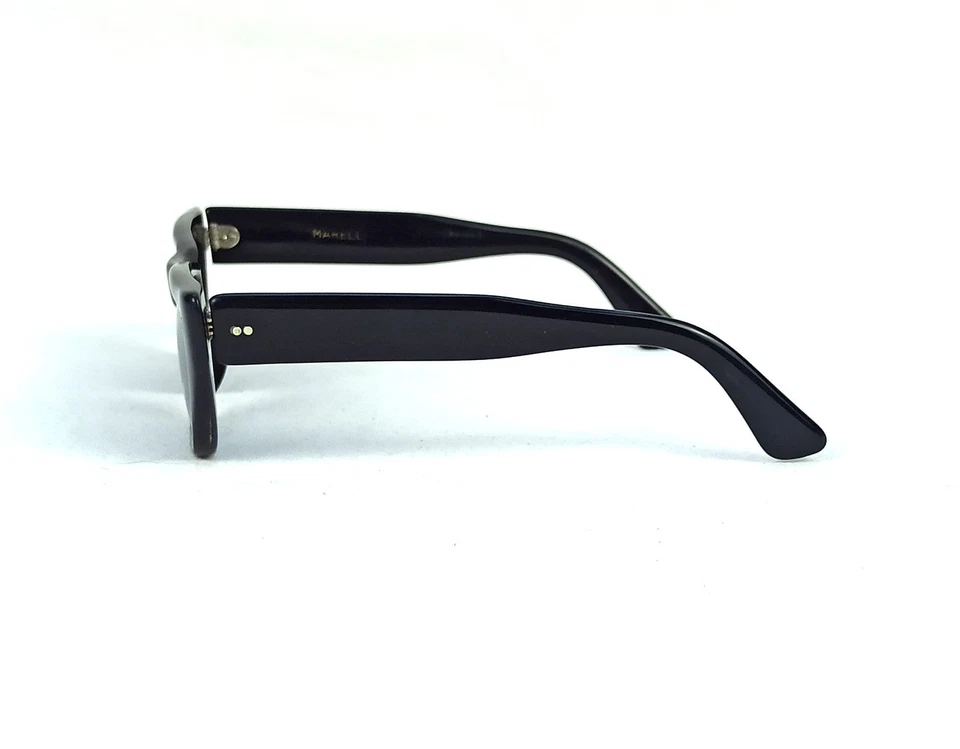 RARO NEGRO CUADRADO MARELL GAFAS DE SOL VINTAGE DISEÑO ITALIANO UNISEX AÑOS 50 COMO NUEVAS Foto 4 de 4