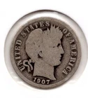 1907-P Barber Dime (1079)