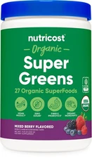 Nutricost Organic Super Greens Powder (30 Servings) Mixed Berry Flavor