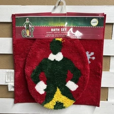 New Buddy The ELF Movie Bathroom Rug Set Contour & Lid Cover Christmas
