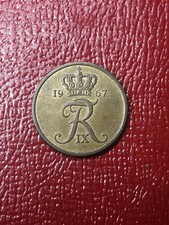 1967 Denmark 5 ØRE Nice Details And Condition World Foreign Coin #I385