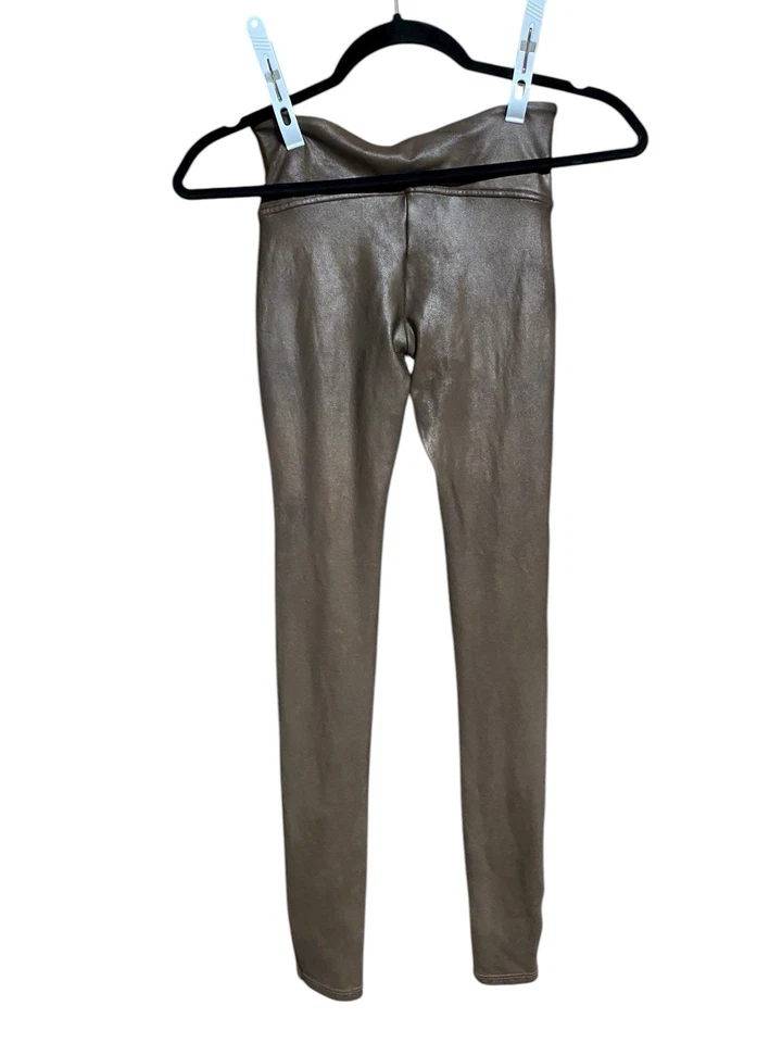 Spanx Faux Leather Leggings - BROWN - SZ XS - EUC (STYLE 2437) - Image 3 of 4