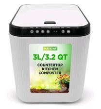 NutriChef Food Waste Bin - 3 Quart Compost Bin- NEW