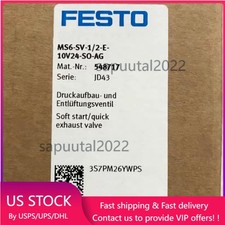 NEW FESTO MS6-SV-1/2-E-10V24-SO-AG 548717 Vent Valve New Fast Shipping