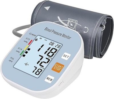 #ad LAUKUM BLOOD PRESSURE MONITOR UPPER ARM MACHINE LARGE WIDE CUFF BSX583 Blue $24.66