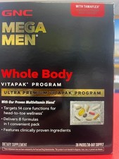 GNC Mega Men Whole Body Vitapak Program Multivitamins - 30 Count