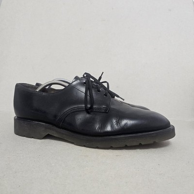 TREDAIR HERREN OXFORD LOW TOP SCHWARZ LEDER MOKASSIN SCHNÜRSCHUHE UK10,5 EU45