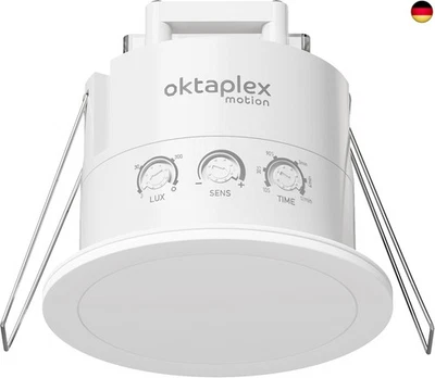 OKTAPLEX MOTION Oktaplex Noa Präsenzmelder Decke 360 Grad 24GHz IP65 Radar Bewegungsmelder 6m