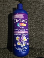 Dr Teal's Kids 3-in-1 Bubble Bath Body Wash Shampoo Sleep Bath 20 FL.OZ B047 