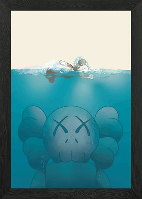 Jaws Kaws Gerahmtes Wandbild Poster Leinwanddruck Bild