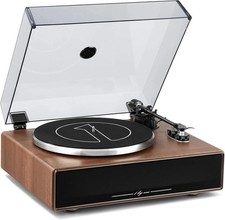 1 by ONE Vinyl Record Player with Bluetooth Input, All-in-One Turntable with Bui