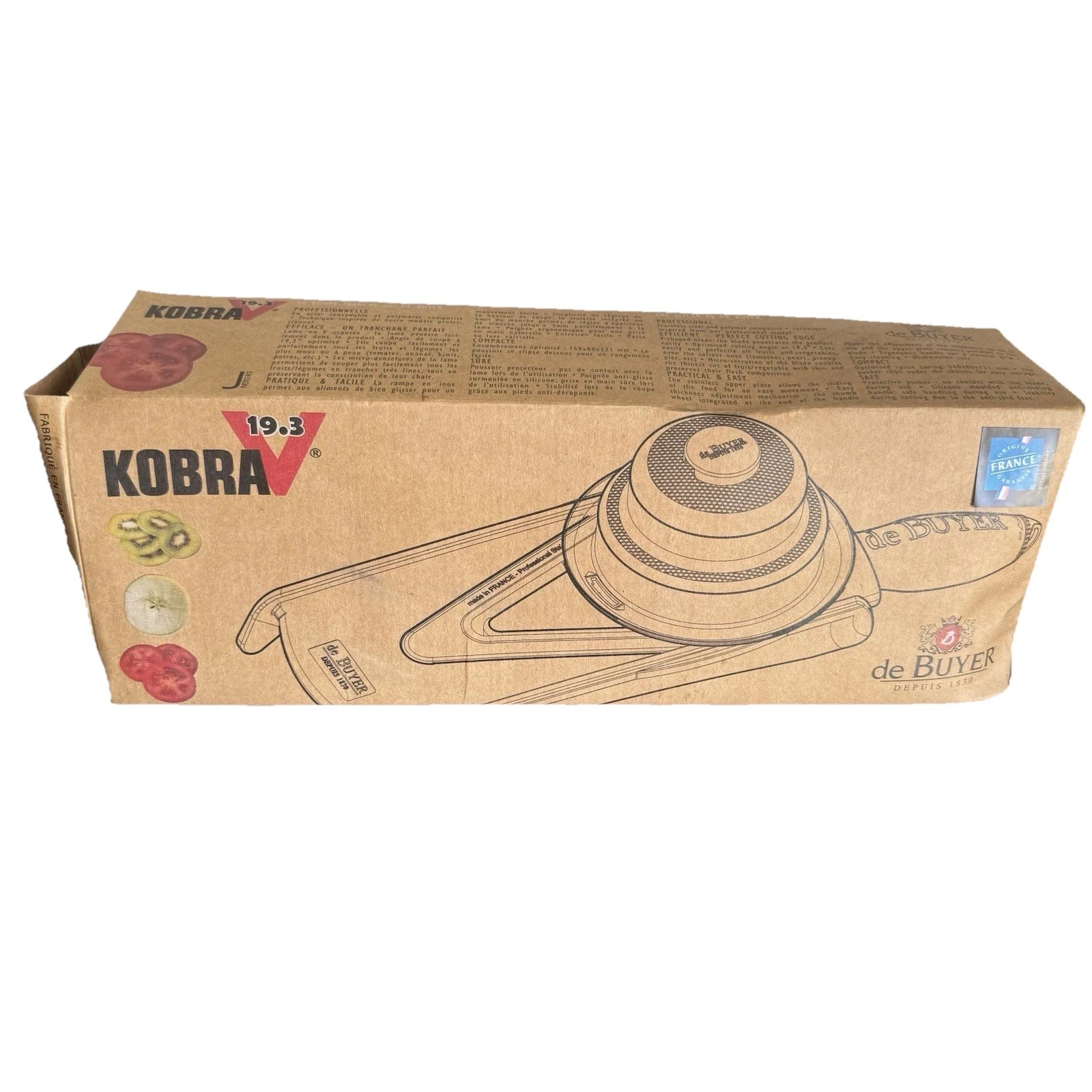 Kobra V 19.3 Professional Mandolin Food Slicer Portable NEW Damaged Box France
Opens in a new window