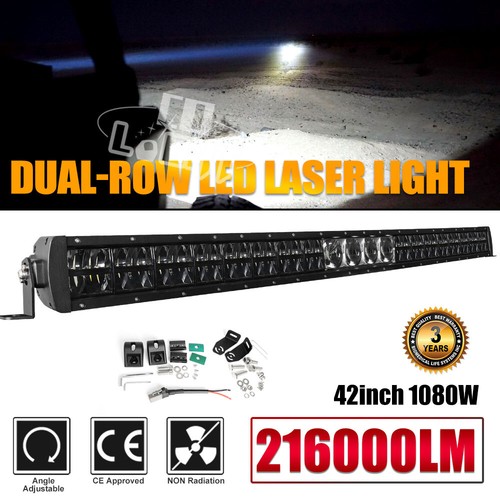 Laser 42"in LED Driving Light Bar Offraod Driving Car 4WD For Jeep SUV UTV ATV