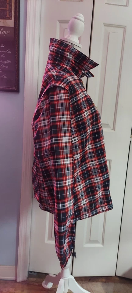 Chaqueta cortavientos forrada Catalina para mujer talla grande cremallera completa roja blanca azul Foto 4 de 4