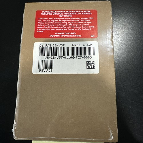 Dell Microsoft Windows Server 2012 Standard Downgrade Edition 03NV5T Sealed New - Picture 3 of 3