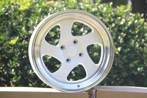 15" WHITE WHEELS JDM WHISTLER STYLE 15x8 4x100 +20 FOR HONDA CIVIC EG EK SET 4 - 第 6/6 張圖片