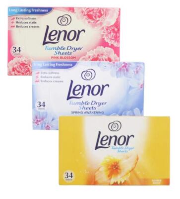 Lenor Tumble Dryer Sheets - 34 Sheets, Long Lasting Freshness (various)