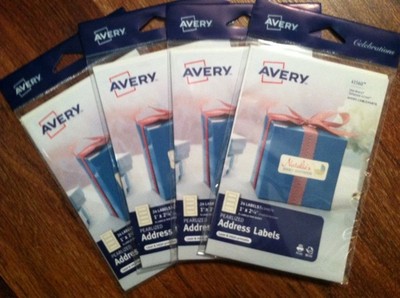 Pearlized Address Label 4 Packs/96 Total Address Labels AVERY Celebration Labels PEARLIZED ...