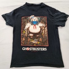 Ghostbusters Columbia PIctures Movie Promo Black Short Sleeve T-Shirt Men's M