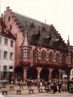 Germany, Freiburg, Das Kaufhaus photochromie, vintage photochrome 21x1