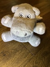 Hippo plush dog toy