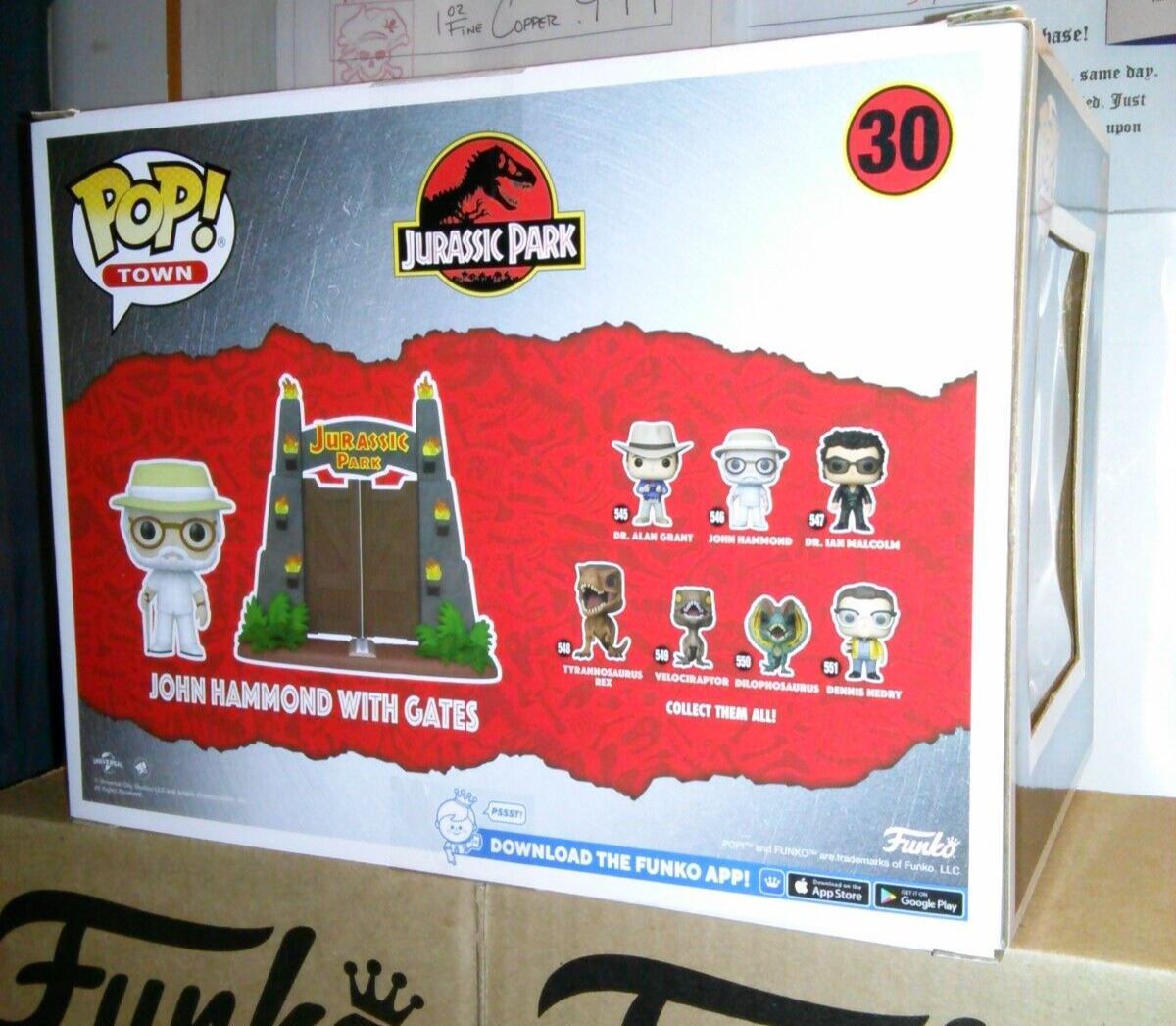 Funko Pop! Towns JOHN HAMMOND w/Gates #30 *NEW* MINT/NM Target Ex