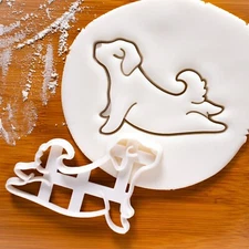 Yoga Dog Upward Facing Pose Cookie Cutter - wellness retreat animal shelter
