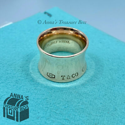 Tiffany & Co. Rubedo Metal 1837 Wide Concave Ring Sz. 4 (pouch) | eBay